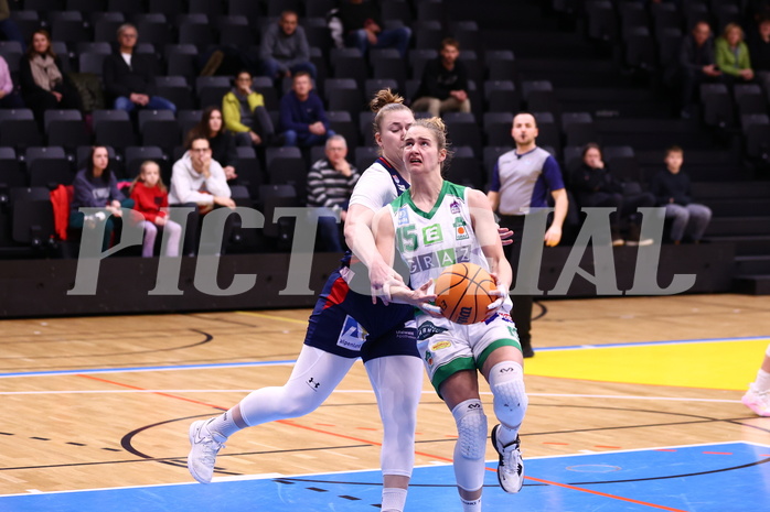 10.12.2023, Graz, Raiffeisen Sportpark, Basketball Damen Superliga 2023/24, Grunddurchgang 6.Runde, UBI Holding Graz - SKN St. Pölten Frauen ,  