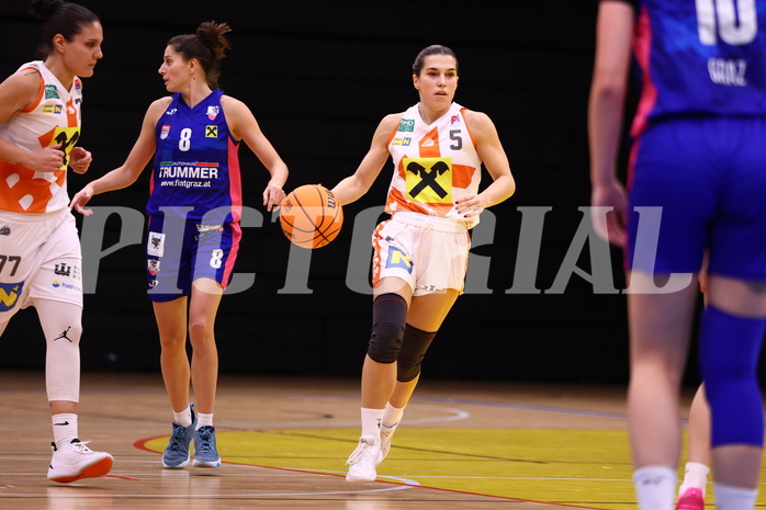 10.12.2023, Graz, Raiffeisen Sportpark, Basketball Damen Superliga 2023/24, Grunddurchgang 6.Runde, UBSC-DBBC Graz - BK Raiffeisen Duchess Klosterneuburg,  