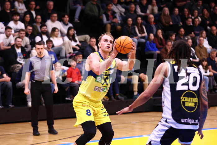 18.04.2025, Graz, Raiffeisen Sportpark Graz, Basketball Superliga 2024/25, Playoffs, Viertelfinale, Spiel 2, UBSC Graz - Gmunden Swans