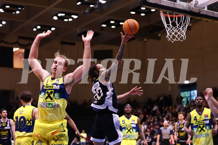18.04.2025, Graz, Raiffeisen Sportpark Graz, Basketball Superliga 2024/25, Playoffs, Viertelfinale, Spiel 2, UBSC Graz - Gmunden Swans