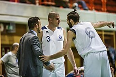Basketball, 2.Bundesliga, Grunddurchgang 5.Runde, Mattersburg Rocks, Mistelbach Mustangs, Dusan Kozlica (Head Coach), Attila Hegedues (3), Stojan Radanovic (6)