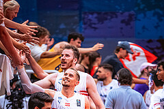 Basketball, FIBA Men´s Eurobasket Qualifiers 2023, , Österreich, Zypern, Thomas Klepeisz (10), Jakob Pöltl (12)