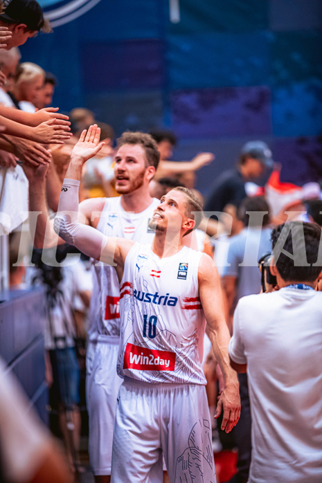 Basketball, FIBA Men´s Eurobasket Qualifiers 2023, , Österreich, Zypern, Thomas Klepeisz (10), Jakob Pöltl (12)
