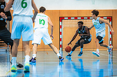 Basketball, Basketball Zweite Liga 2022/23 Playoff, Viertelfinale Spiel 2, Union Deutsch Wagram, Raiders Tirol, Dennis Acheampong (1)