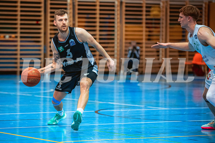 Basketball, Basketball Zweite Liga 2022/23 Playoff, Viertelfinale Spiel 2, Union Deutsch Wagram, Raiders Tirol, Jiri Dedek (3)