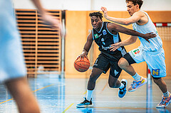 Basketball, Basketball Zweite Liga 2022/23 Playoff, Viertelfinale Spiel 2, Union Deutsch Wagram, Raiders Tirol, Dennis Acheampong (1)