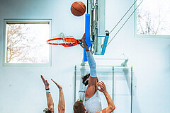 Basketball, Basketball Zweite Liga 2022/23 Playoff, Viertelfinale Spiel 2, Union Deutsch Wagram, Raiders Tirol, Filip Mileta (44), Marko Kolaric (30)