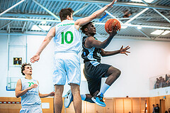 Basketball, Basketball Zweite Liga 2022/23 Playoff, Viertelfinale Spiel 2, Union Deutsch Wagram, Raiders Tirol, Dennis Acheampong (1)