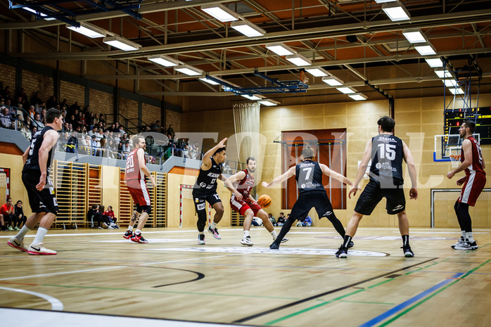 Basketball, Basketball Zweite Liga 2023/24, Grunddurchgang 13.Runde, Mistelbach Mustangs, Güssing Blackbirds, Jan Kozina (8)