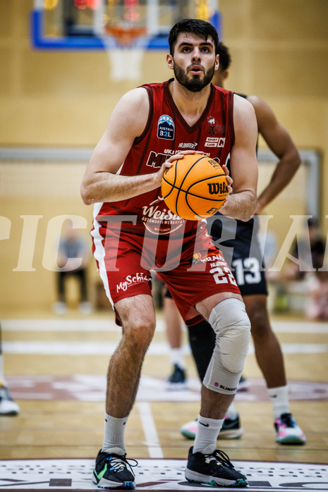 Basketball, Basketball Zweite Liga 2023/24, Grunddurchgang 13.Runde, Mistelbach Mustangs, Güssing Blackbirds, Viktor Vasat (22)