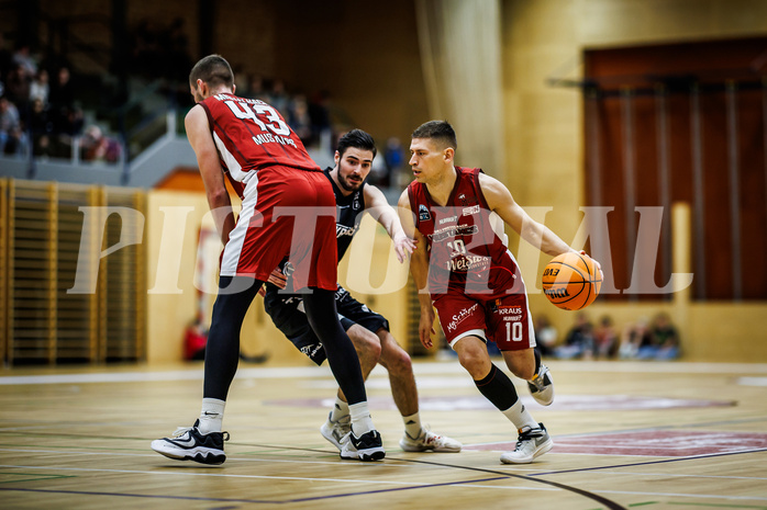 Basketball, Basketball Zweite Liga 2023/24, Grunddurchgang 13.Runde, Mistelbach Mustangs, Güssing Blackbirds, Dragisa Najdanovic (10)