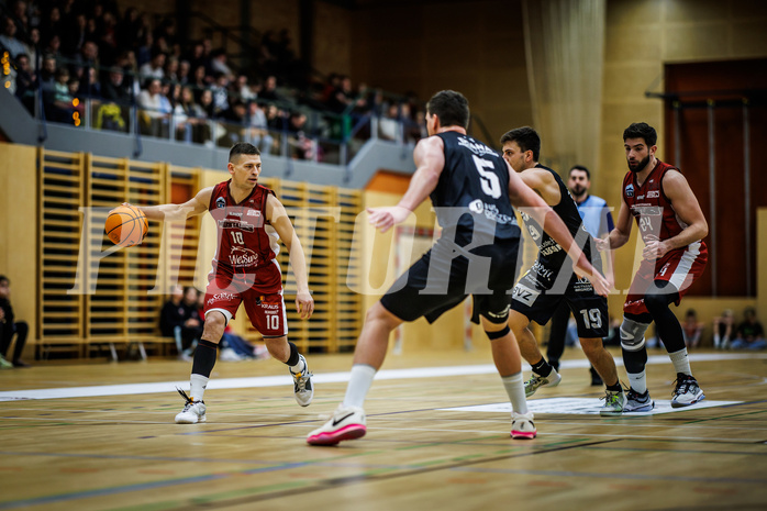 Basketball, Basketball Zweite Liga 2023/24, Grunddurchgang 13.Runde, Mistelbach Mustangs, Güssing Blackbirds, Dragisa Najdanovic (10)
