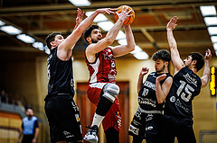 Basketball, Basketball Zweite Liga 2023/24, Grunddurchgang 13.Runde, Mistelbach Mustangs, Güssing Blackbirds, Sebastian Koch (5), Kerim Dragolj (24)