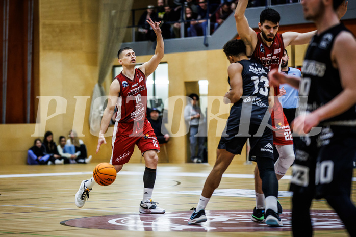 Basketball, Basketball Zweite Liga 2023/24, Grunddurchgang 13.Runde, Mistelbach Mustangs, Güssing Blackbirds, Dragisa Najdanovic (10)
