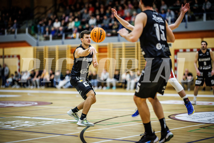 Basketball, Basketball Zweite Liga 2023/24, Grunddurchgang 13.Runde, Mistelbach Mustangs, Güssing Blackbirds, Luka Gaspar (15)