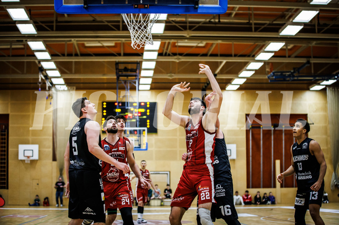 Basketball, Basketball Zweite Liga 2023/24, Grunddurchgang 13.Runde, Mistelbach Mustangs, Güssing Blackbirds, Viktor Vasat (22)