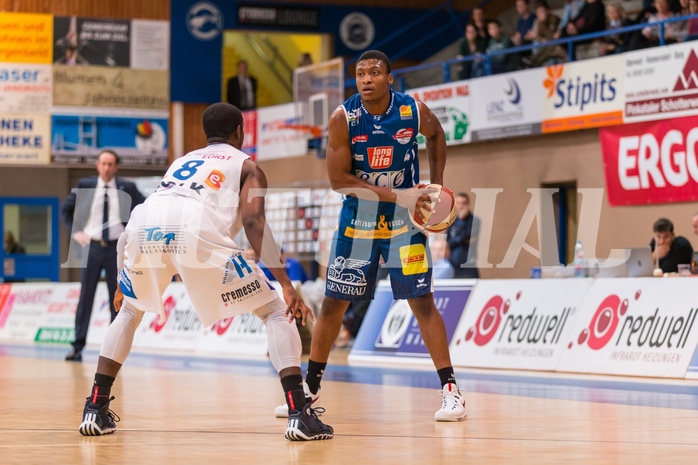 Basketball, ABL 2016/17, Grunddurchgang 7.Runde, Oberwart Gunners, Kapfenberg Bulls, Kareem Jamar (4), Christopher McNealy (8)