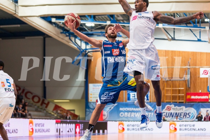 Basketball, ABL 2016/17, Grunddurchgang 7.Runde, Oberwart Gunners, Kapfenberg Bulls, Armin Woschank (16), Jamari Traylor (9)