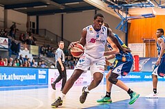 Basketball, ABL 2016/17, Grunddurchgang 7.Runde, Oberwart Gunners, Kapfenberg Bulls, Cedric Kuakumensah (5), Milan Stegnjaic (11)