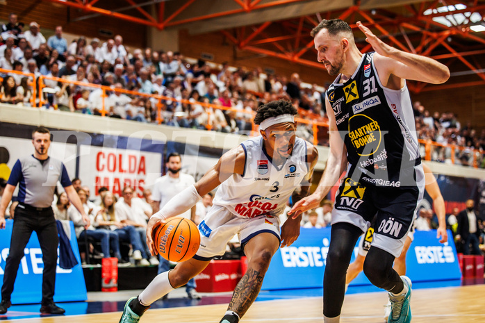 Basketball, win2day Basketball Superliga 2024/25, Playoffs Halbfinale 2. Spiel
, BBC Nord Dragonz, Gmunden Swans, Rayshawn Mart (3)