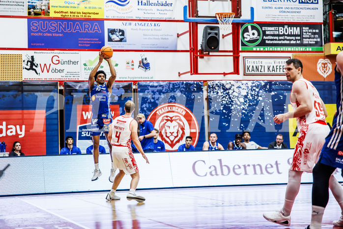 Basketball, Win2Day Superliga 2024/25, Playoffs, Halbfinale Spiel 2, Traiskirchen Lions, Oberwart Gunners, Robert Allen (10)