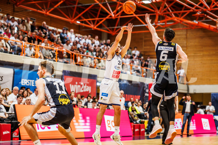 Basketball, win2day Basketball Superliga 2024/25, Playoffs Halbfinale 2. Spiel
, BBC Nord Dragonz, Gmunden Swans, Lukas Hahn (25)