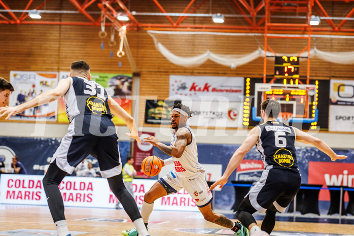 Basketball, win2day Basketball Superliga 2024/25, Playoffs Halbfinale 2. Spiel
, BBC Nord Dragonz, Gmunden Swans, Rayshawn Mart (3)