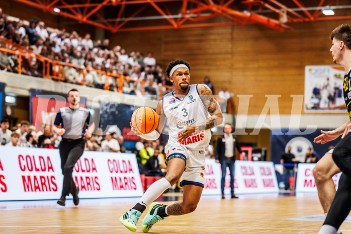Basketball, win2day Basketball Superliga 2024/25, Playoffs Halbfinale 2. Spiel
, BBC Nord Dragonz, Gmunden Swans, Rayshawn Mart (3)