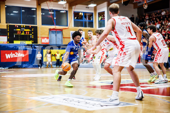 Basketball, Win2Day Superliga 2024/25, Playoffs, Halbfinale Spiel 2, Traiskirchen Lions, Oberwart Gunners, Caleb Fields (4)
