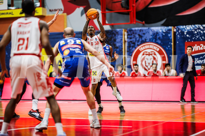 Basketball, Win2Day Superliga 2024/25, Playoffs, Halbfinale Spiel 2, Traiskirchen Lions, Oberwart Gunners, Cedric Russell (0)