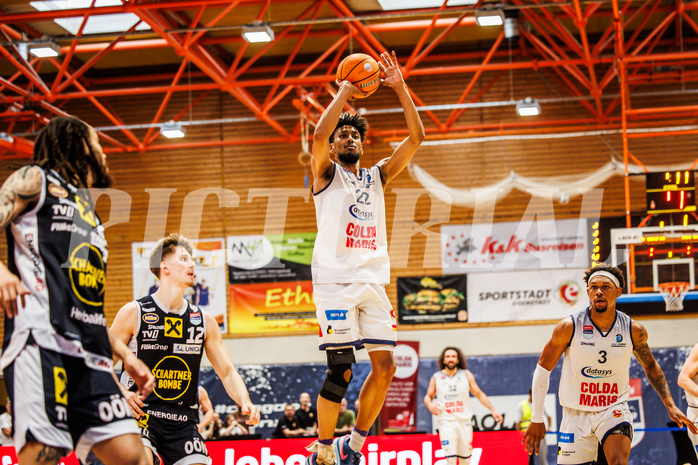 Basketball, win2day Basketball Superliga 2024/25, Playoffs Halbfinale 2. Spiel
, BBC Nord Dragonz, Gmunden Swans, Jalen Green (22)