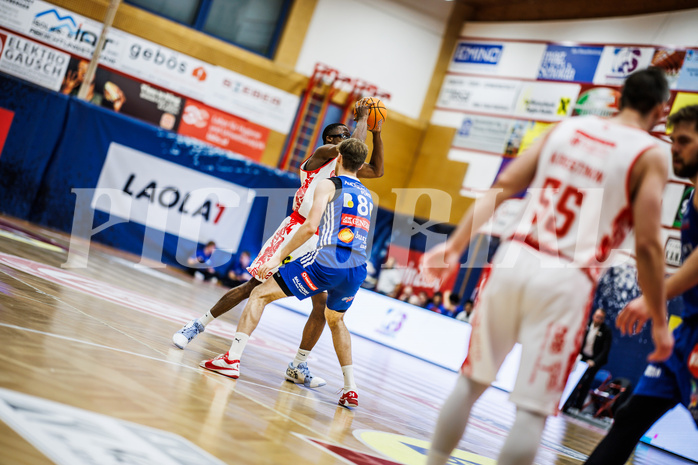 Basketball, Win2Day Superliga 2024/25, Playoffs, Halbfinale Spiel 2, Traiskirchen Lions, Oberwart Gunners, Nelson Haskin (21)