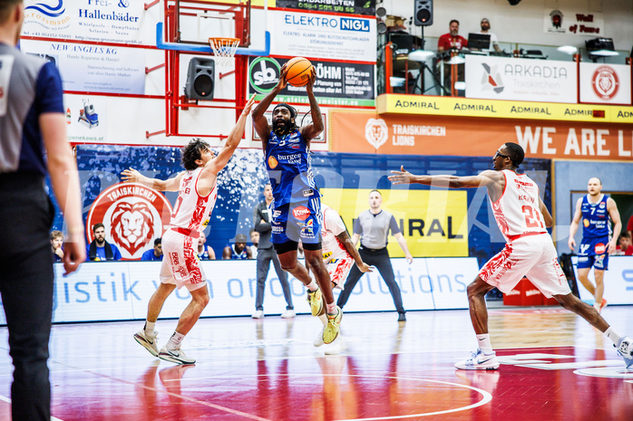 Basketball, Win2Day Superliga 2024/25, Playoffs, Halbfinale Spiel 2, Traiskirchen Lions, Oberwart Gunners, Siegfried 