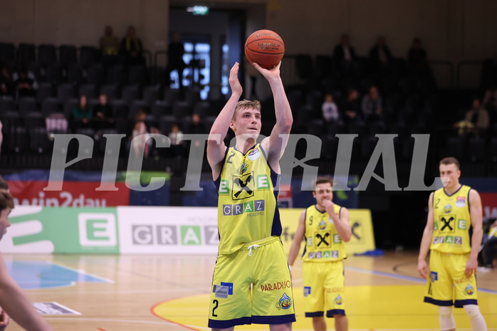 01.04.2023, Graz, Raiffeisen Sportpark Graz, Basketball Superliga 2022/23, 7. Qualifikationsrunde, UBSC Raiffeisen Graz vs. CITIES Panthers Fürstenfeld 