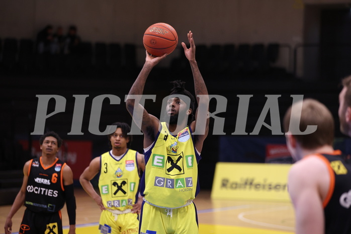01.04.2023, Graz, Raiffeisen Sportpark Graz, Basketball Superliga 2022/23, 7. Qualifikationsrunde, UBSC Raiffeisen Graz vs. CITIES Panthers Fürstenfeld 