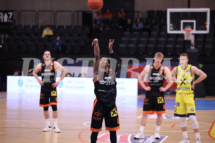 01.04.2023, Graz, Raiffeisen Sportpark Graz, Basketball Superliga 2022/23, 7. Qualifikationsrunde, UBSC Raiffeisen Graz vs. CITIES Panthers Fürstenfeld 