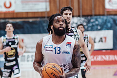 Basketball, Basketball Superliga 2023/24, Grunddurchgang 19.Runde, Oberwart Gunners, Gmunden Swans, Kris Monroe (13)