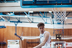 Basketball, Basketball Superliga 2023/24, Grunddurchgang 19.Runde, Oberwart Gunners, Gmunden Swans, Daniel Friedrich (6), Florian Koeppel (8)