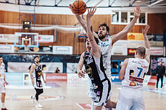 Basketball, Basketball Superliga 2023/24, Grunddurchgang 19.Runde, Oberwart Gunners, Gmunden Swans, Daniel Koeppel (14), Orri Gunnarsson (29), Sebastian Kaeferle (7)