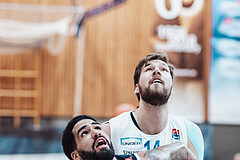 Basketball, Basketball Superliga 2023/24, Grunddurchgang 19.Runde, Oberwart Gunners, Gmunden Swans, Trey Moses (24), Daniel Koeppel (14)