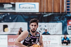 Basketball, Basketball Superliga 2023/24, Grunddurchgang 19.Runde, Oberwart Gunners, Gmunden Swans, Daniel Friedrich (6)