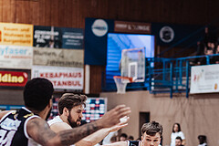 Basketball, Basketball Superliga 2023/24, Grunddurchgang 19.Runde, Oberwart Gunners, Gmunden Swans, Daniel Koeppel (14), Orri Gunnarsson (29)