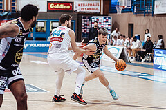 Basketball, Basketball Superliga 2023/24, Grunddurchgang 19.Runde, Oberwart Gunners, Gmunden Swans, Daniel Koeppel (14), Orri Gunnarsson (29)
