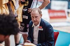 Basketball, Basketball Superliga 2023/24, Grunddurchgang 19.Runde, Oberwart Gunners, Gmunden Swans, Anton Mirolybov (Head Coach)