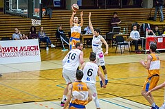 Basketball, 2.Bundesliga, Grunddurchgang 8.Runde, Mattersburg Rocks, BBU Salzburg, Vilius Sermokas (9)