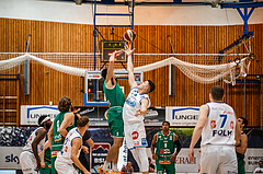 Basketball, bet-at-home Basketball Superliga 2020/21, Grunddurchgang 1. Runde, Oberwart Gunners, Kapfenberg Bulls, Dominik Simmel (8); Alexander Herrera (5)