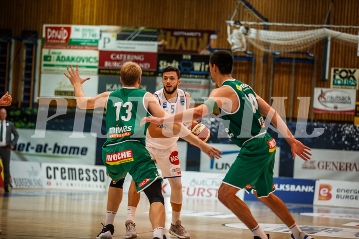 Basketball, bet-at-home Basketball Superliga 2020/21, Grunddurchgang 1. Runde, Oberwart Gunners, Kapfenberg Bulls, Ignas Fiodorovas (5)