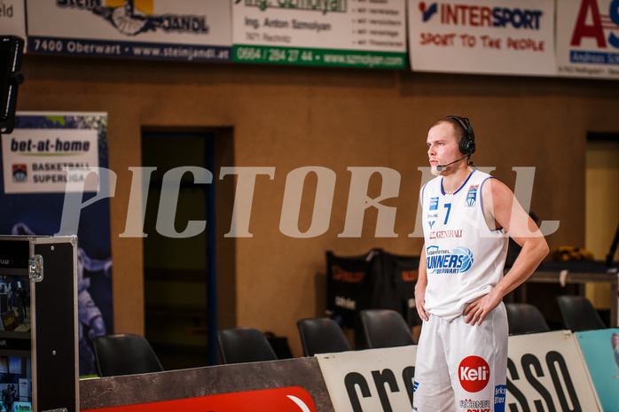 Basketball, bet-at-home Basketball Superliga 2020/21, Grunddurchgang 1. Runde, Oberwart Gunners, Kapfenberg Bulls, Sebastian Käferle (7)