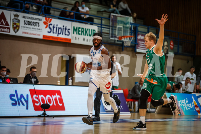 Basketball, bet-at-home Basketball Superliga 2020/21, Grunddurchgang 1. Runde, Oberwart Gunners, Kapfenberg Bulls, Quincy Diggs (13)