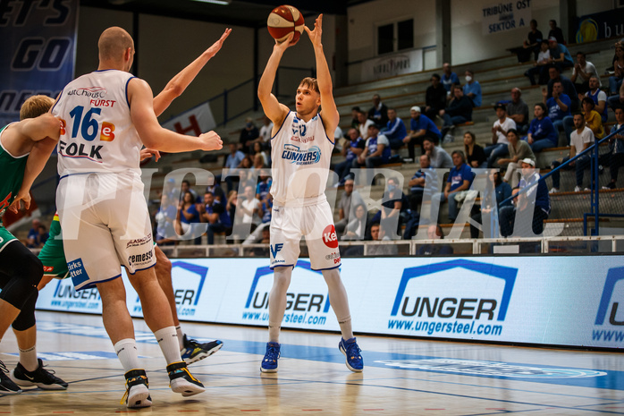 Basketball, bet-at-home Basketball Superliga 2020/21, Grunddurchgang 1. Runde, Oberwart Gunners, Kapfenberg Bulls, Jonathan Knessl (12)